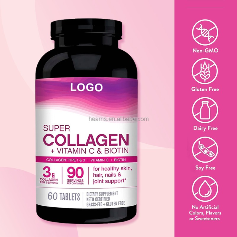 Skin Whitening Tablets Factory - OEM Collagen Vitamin C Biotin Adult