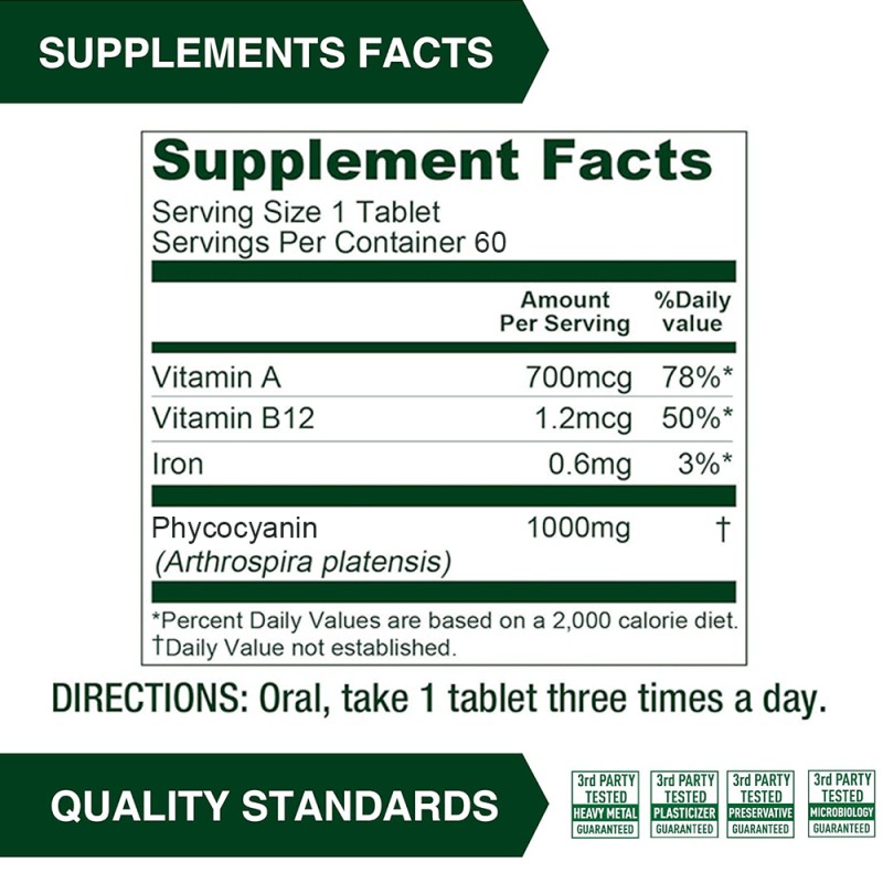 Blue Spirulina Tablets Supplier - OEM Phycocyanin Powder Beauty