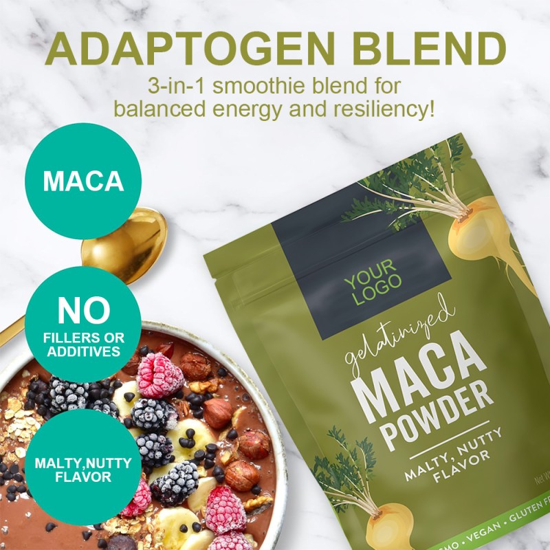 Maca Root Powder Supplier - OEM Black Maca Herbal Supplement