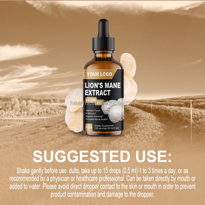 Lion's Mane Drops Manufacturer - OEM Mushroom Extract Brain Boost