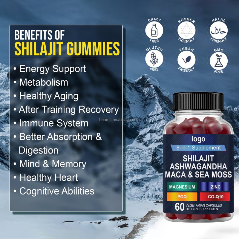 Shilajit Gummies Manufacturer - OEM 8 in 1 Sea Moss Vitamins