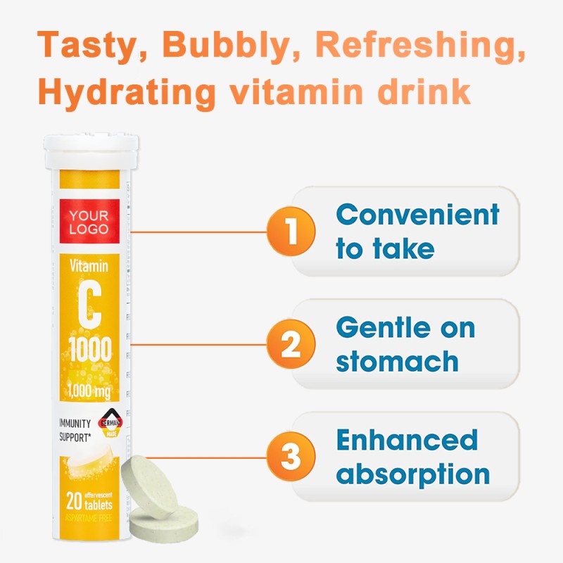 Vitamin C Tablets Manufacturer - OEM 1000mg Effervescent Multivitamin