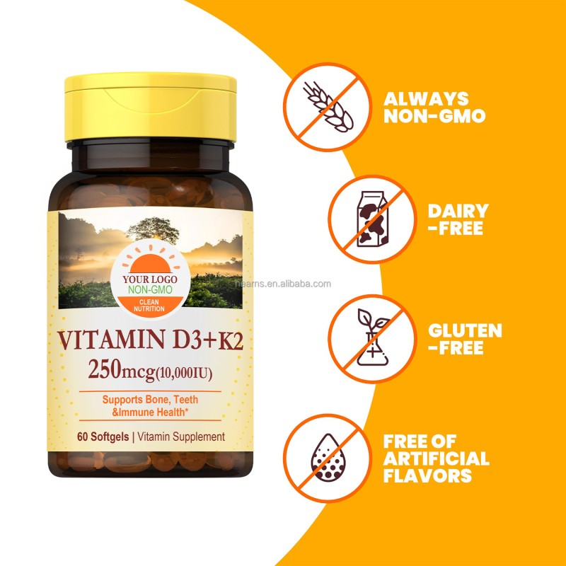 Vitamin D3 K2 Softgels Supplier - OEM Organic Minerals Heart Immune