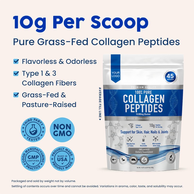 Multi Collagen Powder Manufacturer - OEM Peptides Skin Whitening Vitamins