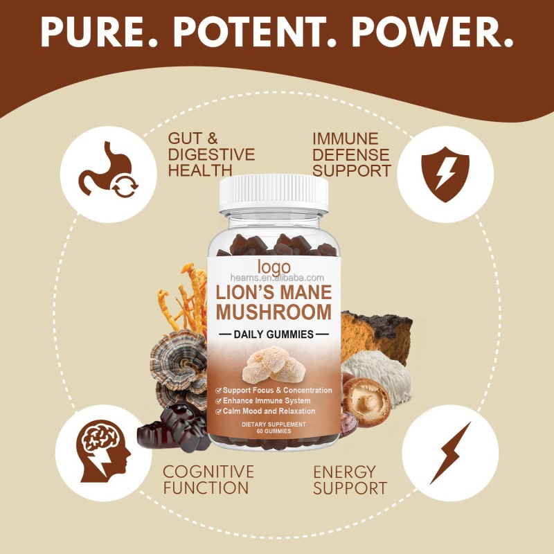Lion's Mane Gummies Supplier - OEM Complex Brain Boost Herbal