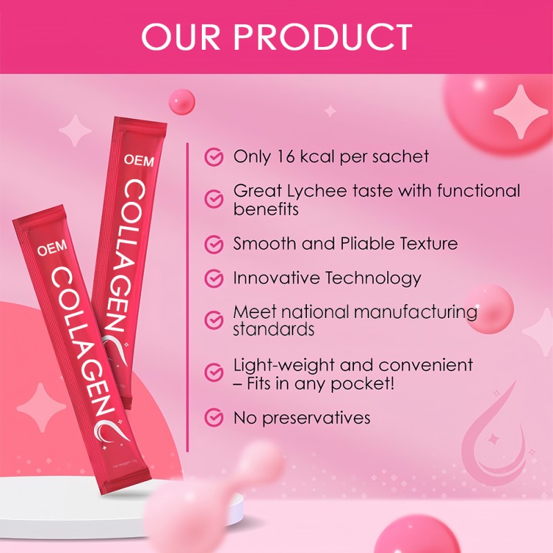 Collagen Jelly Stick Manufacturer - OEM Hydrolyzed Peptides Skin Whitening