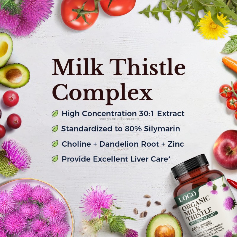 Milk Thistle Capsules Supplier - OEM Herbal Cholesterol Liver Detox