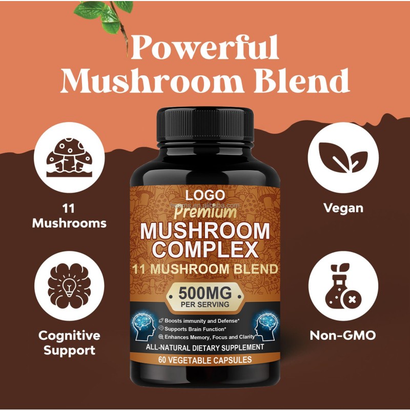 Lion's Mane Capsules Factory - OEM Nootropics Memory Brain Boost
