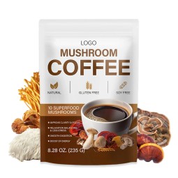 Mushroom Coffee Powder Factory - OEM Reishi Lion's Mane Brain
