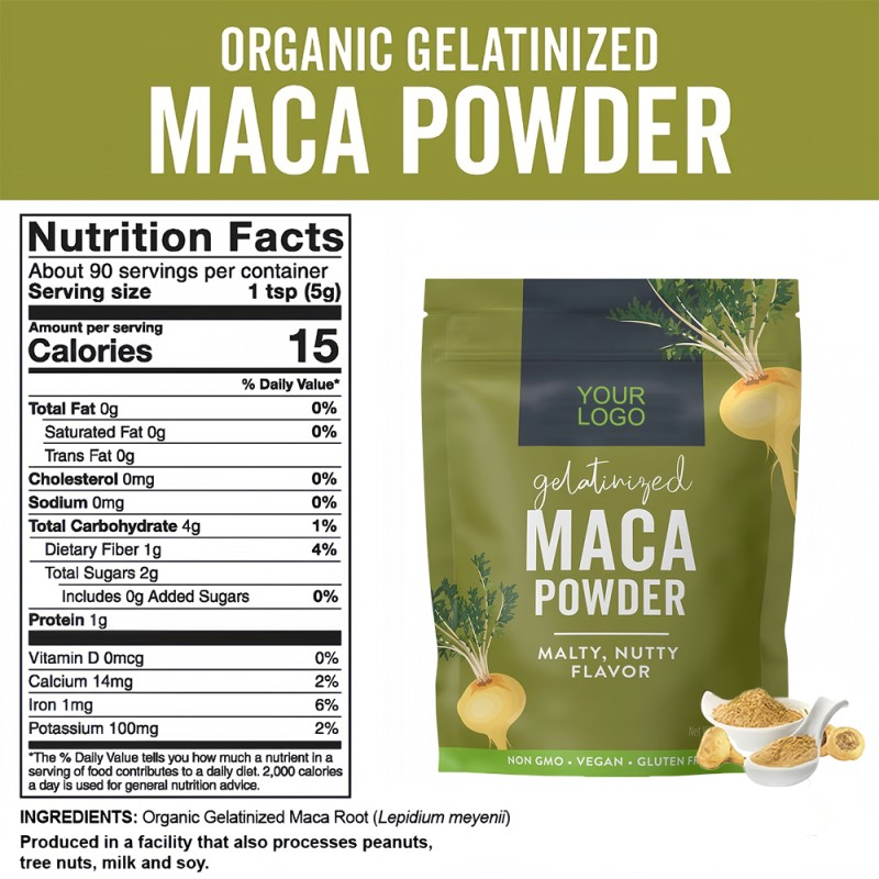 Maca Root Powder Supplier - OEM Black Maca Herbal Supplement