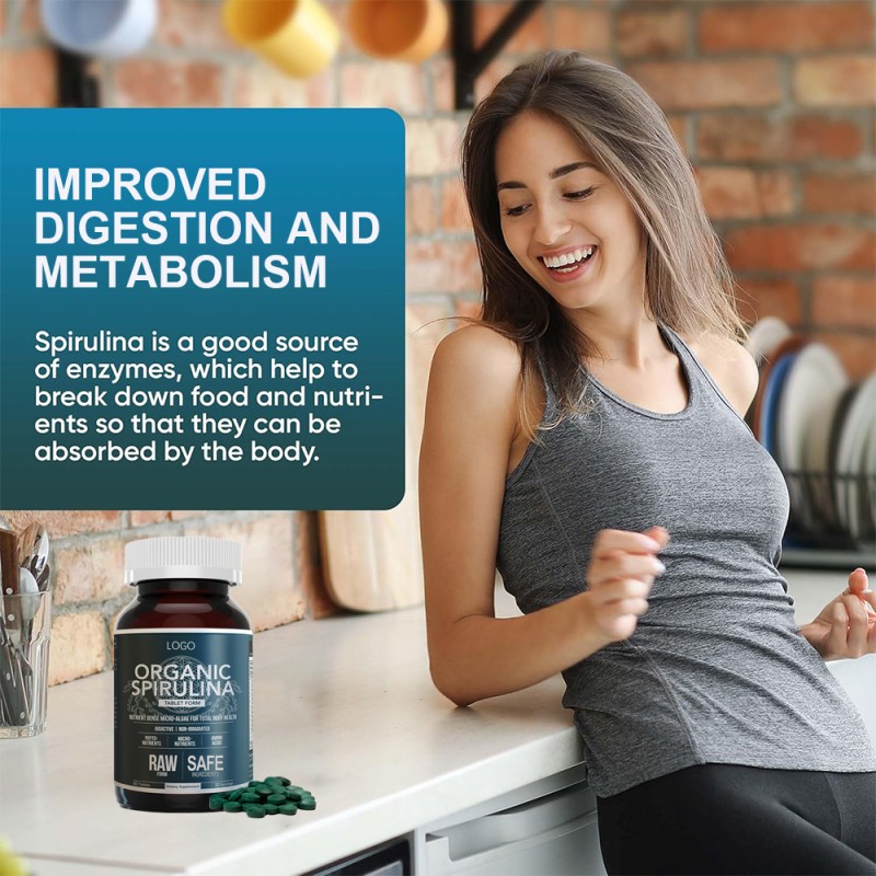 Spirulina Tablets Supplier - OEM Herbal Extract Powder Form