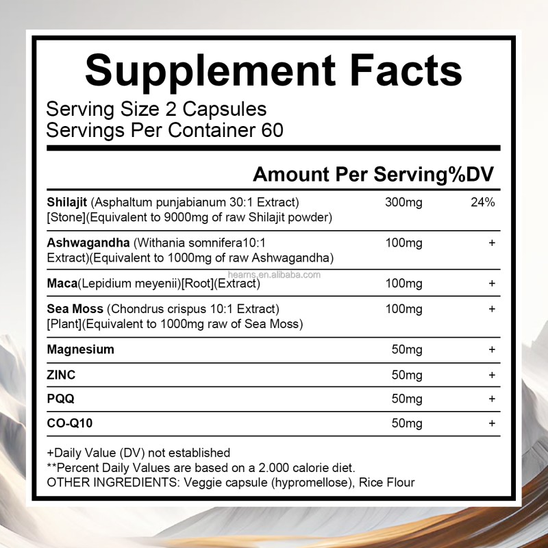 Energy Capsules Manufacturer - OEM 8 in 1 Himalayan Shilajit