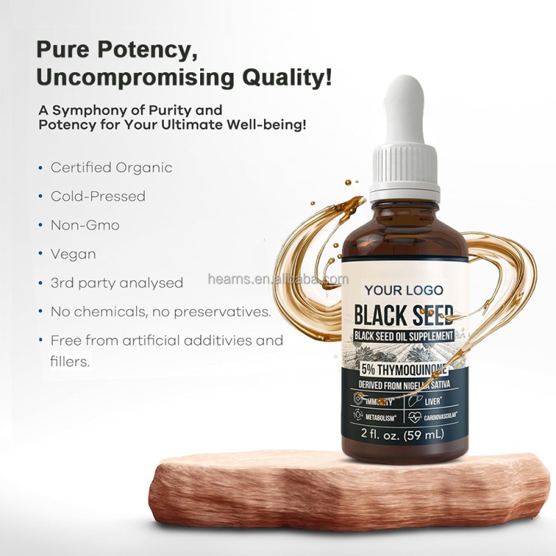 Black Seed Oil Drops Factory - OEM Cold Pressed Immunity Boost