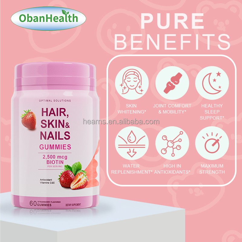 Biotin Gummies Supplier - OEM Vegan Hair Growth Collagen
