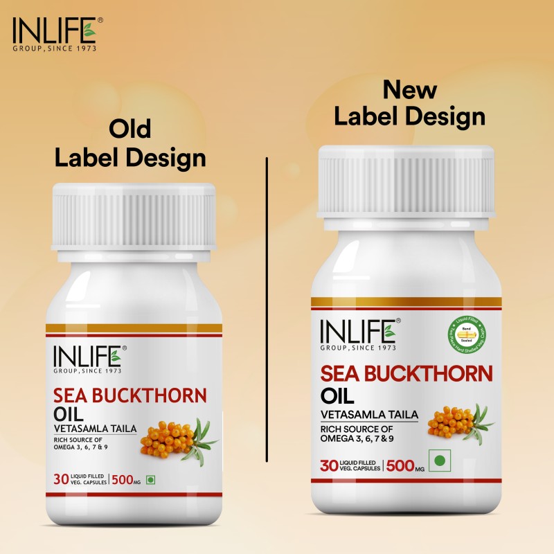 Sea Buckthorn Seed Oil - Omega Supplement Vegetarian Capsules