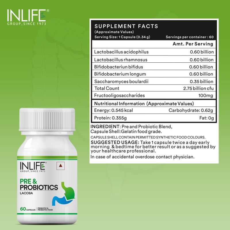 Prebiotic Probiotic Supplement - Men Women Healthcare Capsules