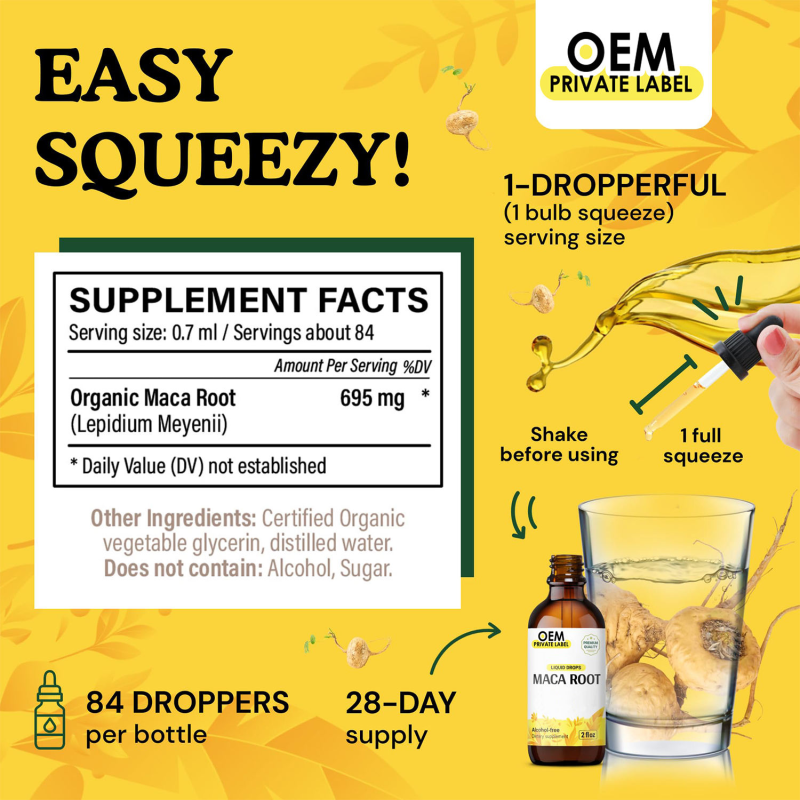 Maca Root Liquid Drops - Organic Energy Supplement
