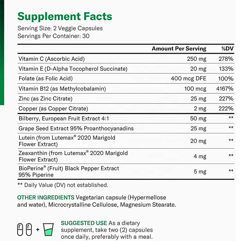 Eye Vitamin Capsules - Dry Eye Relief Supplement