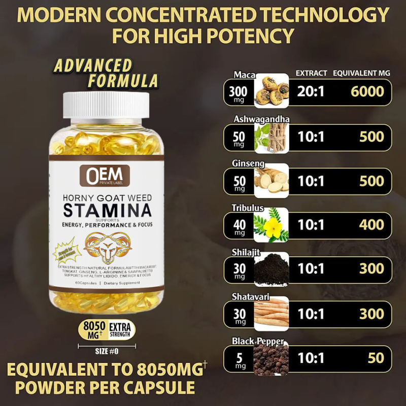 Horny Goat Weed Softgels - Stamina Booster Supplement