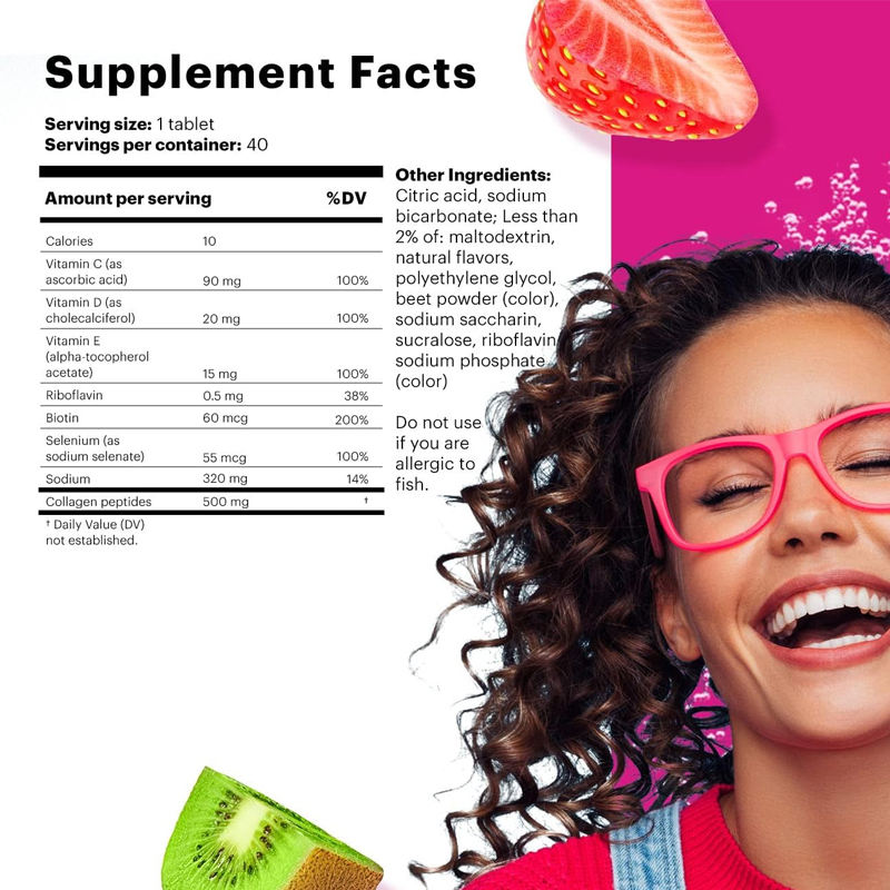 Protein Effervescent Tablets - Multivitamin Beauty Supplement
