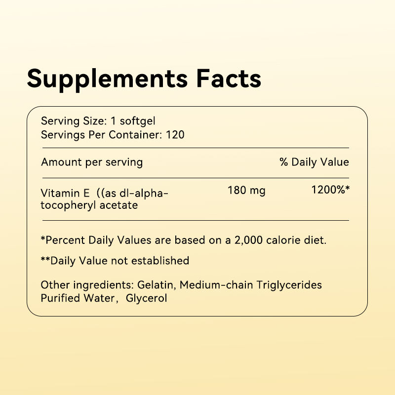 Vitamin E Softgel Capsules - Lady Skin Care Supplement Factory