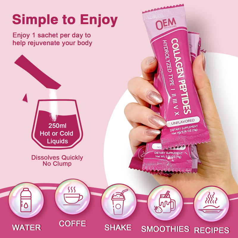 Hydrolyzed Collagen Powder - Multi-Type Collagen Supplement