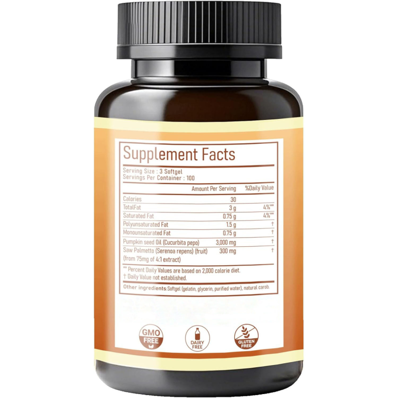 Pumpkin Seed Oil Softgels - OEM Hair Vitality Supplement