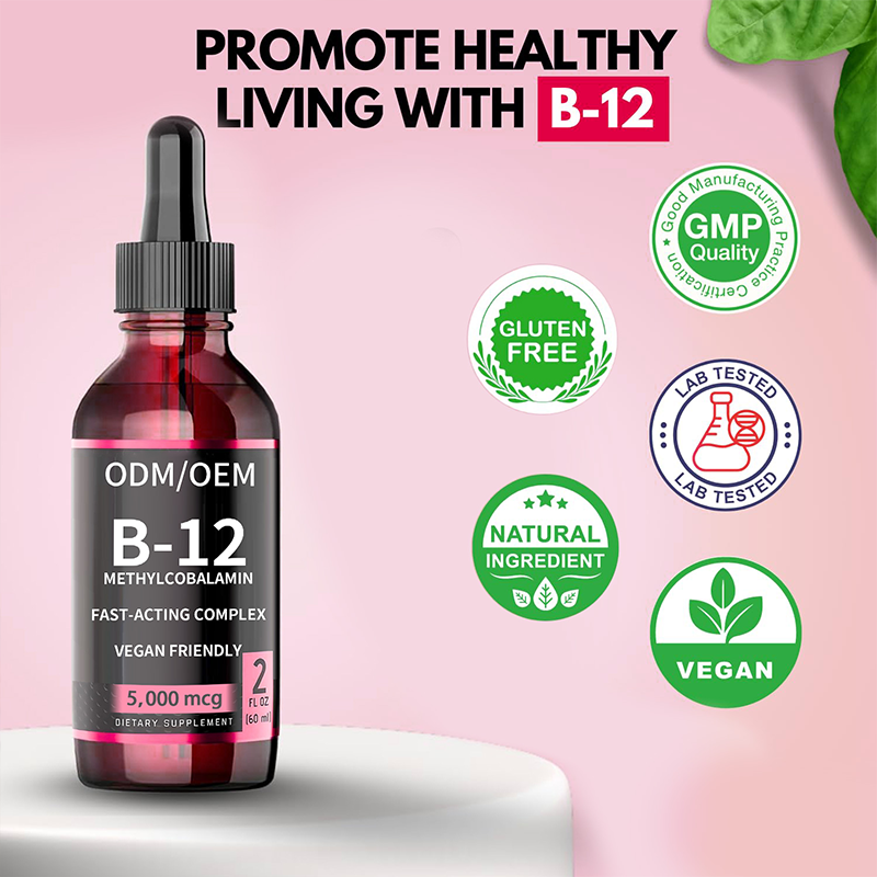 Vitamin B12 Liquid Drops - Vegan Methylcobalamin Supplement