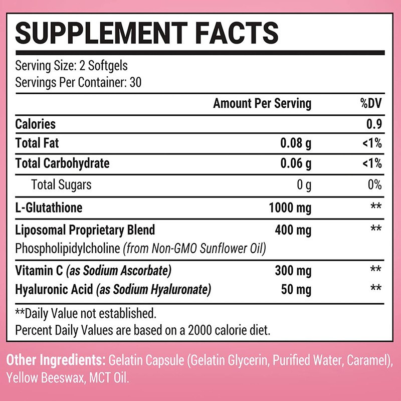 Glutathione Softgel Capsules - Liposome OEM Supplement Manufacturer