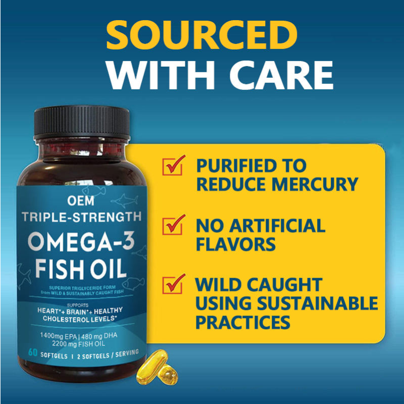 Fish Oil Softgels - Brain Eye Health Omega 3