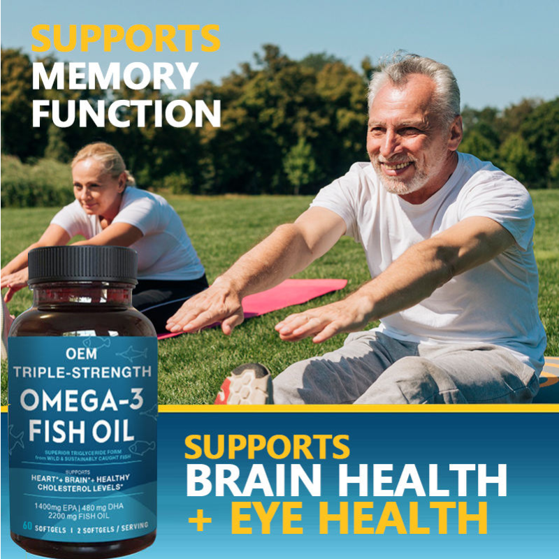 Fish Oil Softgels - Brain Eye Health Omega 3