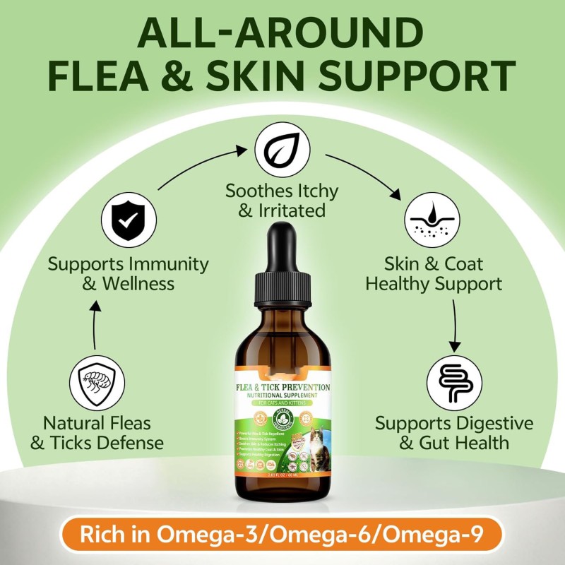 Cat Flea Prevention Drops - Natural Body Care Supplement