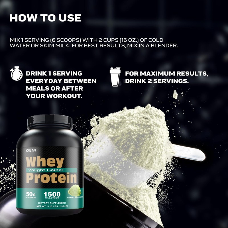 Whey Protein Powder - Pure Weight Gain Supplement