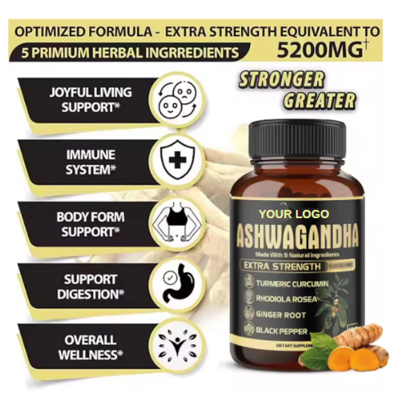 Ashwagandha Capsules - Root Extract Herbal Supplement