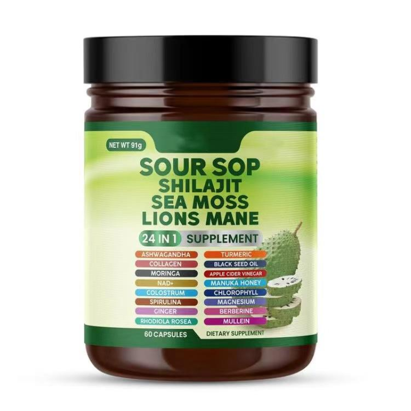 Soursop Capsules - 24-in-1 Herbal Extract OEM Manufacturer