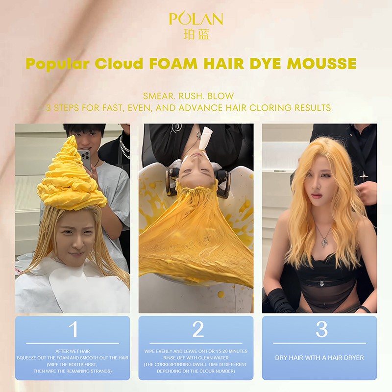 Hair Dye Mousse 250ml - Yellow Foam Form