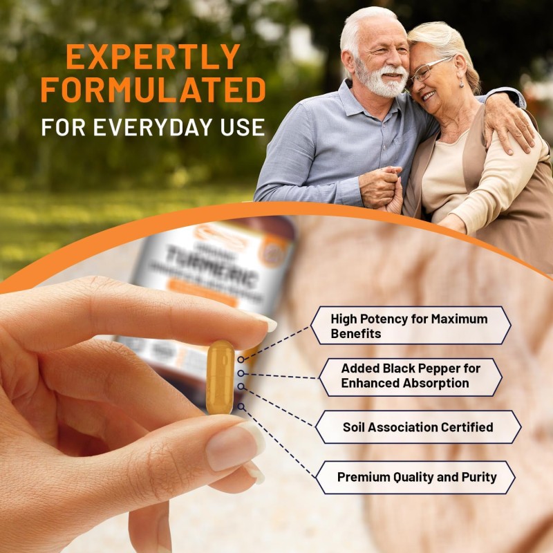 Turmeric Capsules - Organic Joint Support Supplement