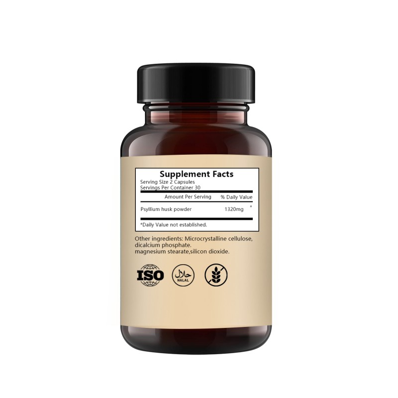 Psyllium Husk Capsules - Natural Extract Supplement