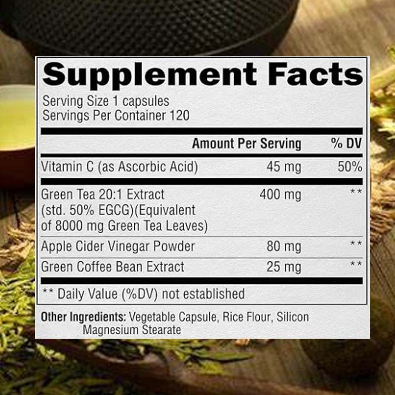 Green Tea Capsules - Chunmee Tea Extract