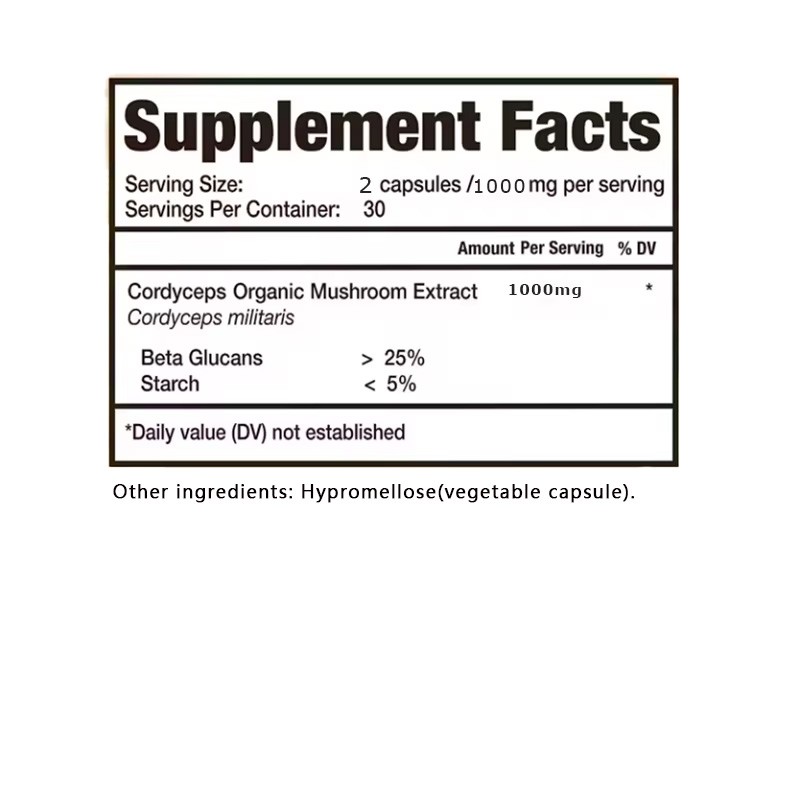 Cordyceps Capsules - Organic Mushroom Extract