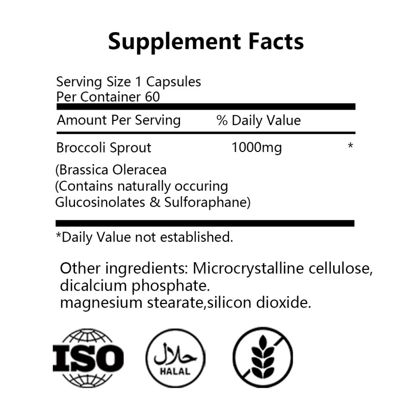 Broccoli Seed Capsules - Organic Extract Supplement