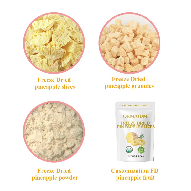 Freeze Dried Pineapple - OEM Fruit Slices