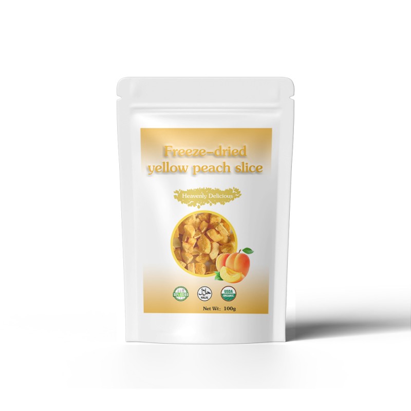 Freeze Dried Peach - OEM Organic Yellow Slices