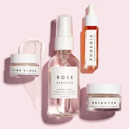 Rose Skincare Set Factory - Private Label 4pcs Hydrate Glow