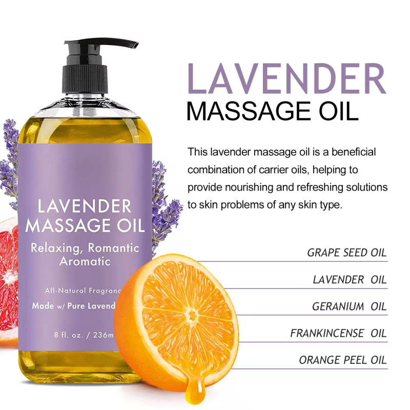 Lavender Massage Oil - Romantic Fragrant Soothing