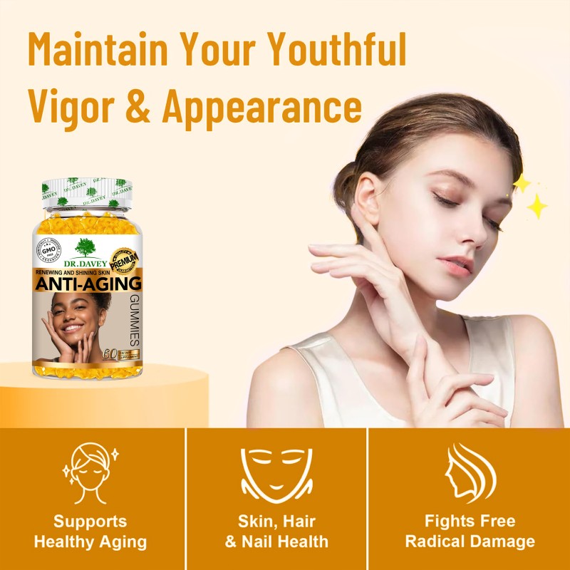 Hair Skin Nails Gummies - Biotin Collagen Formula