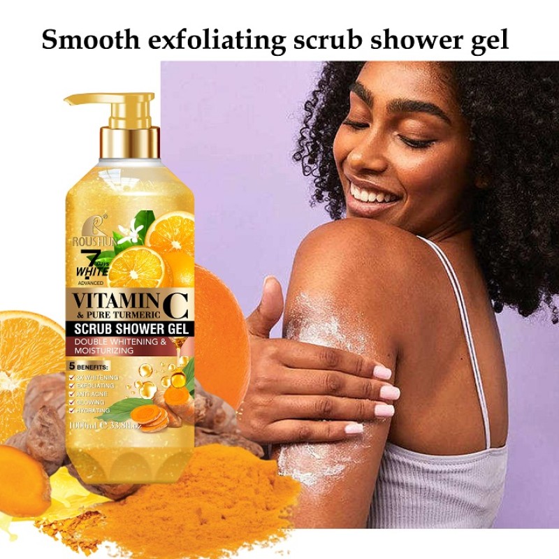 Body Scrub Shower Gel - Vitamin C Double Whitening