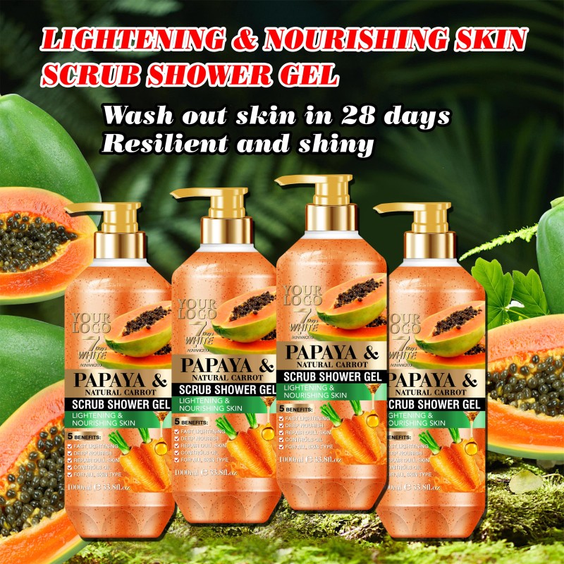 Exfoliating Body Wash - Private Label Papaya Lavender