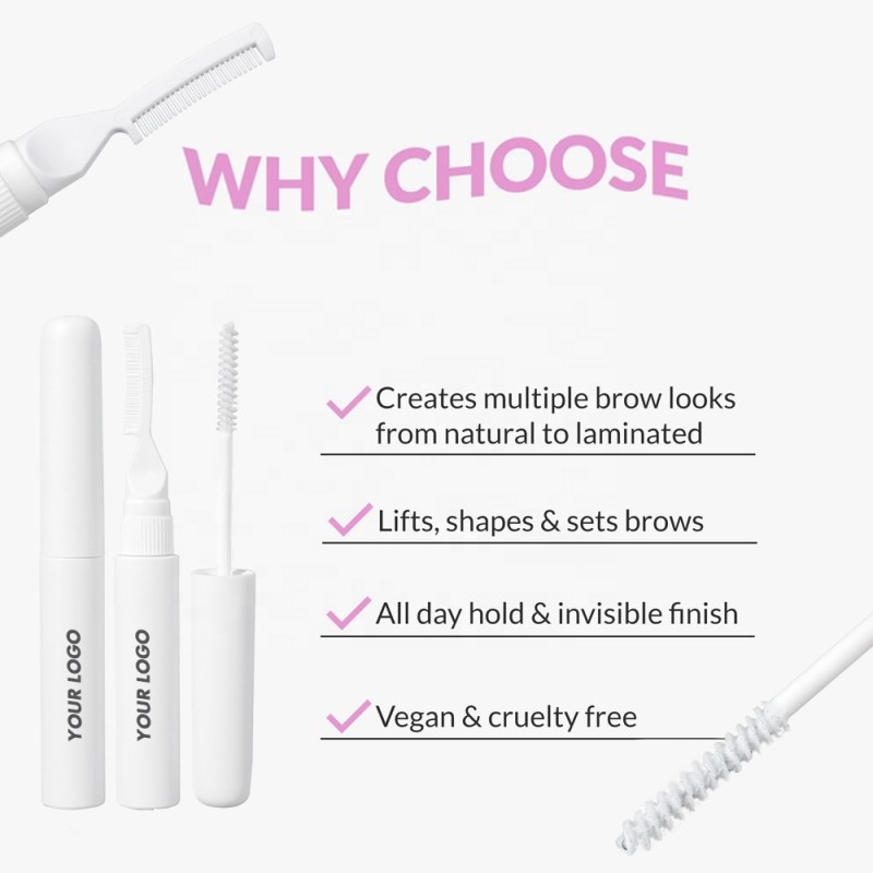 Brow Gel Factory - White Tube Clear Strong Hold Wholesale