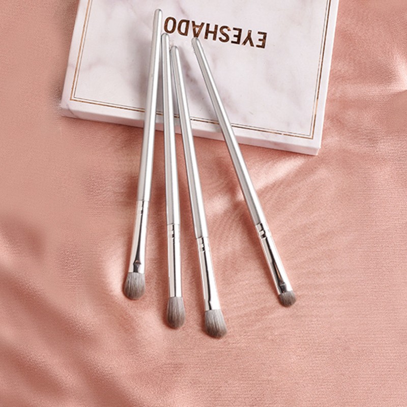 Eyeshadow Brush Set Manufacturer - 2021 Hot Selling 4pcs Silver Bag